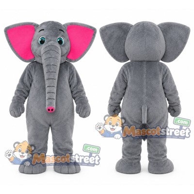 Gray Elephant Mascot Costume Gray Elephant Mascot Costume