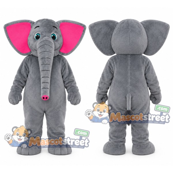 Gray Elephant Mascot Costume