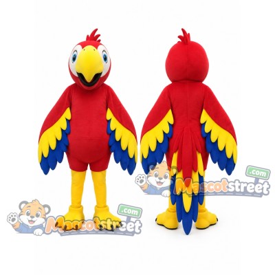 Red Parrot Mascot Costume