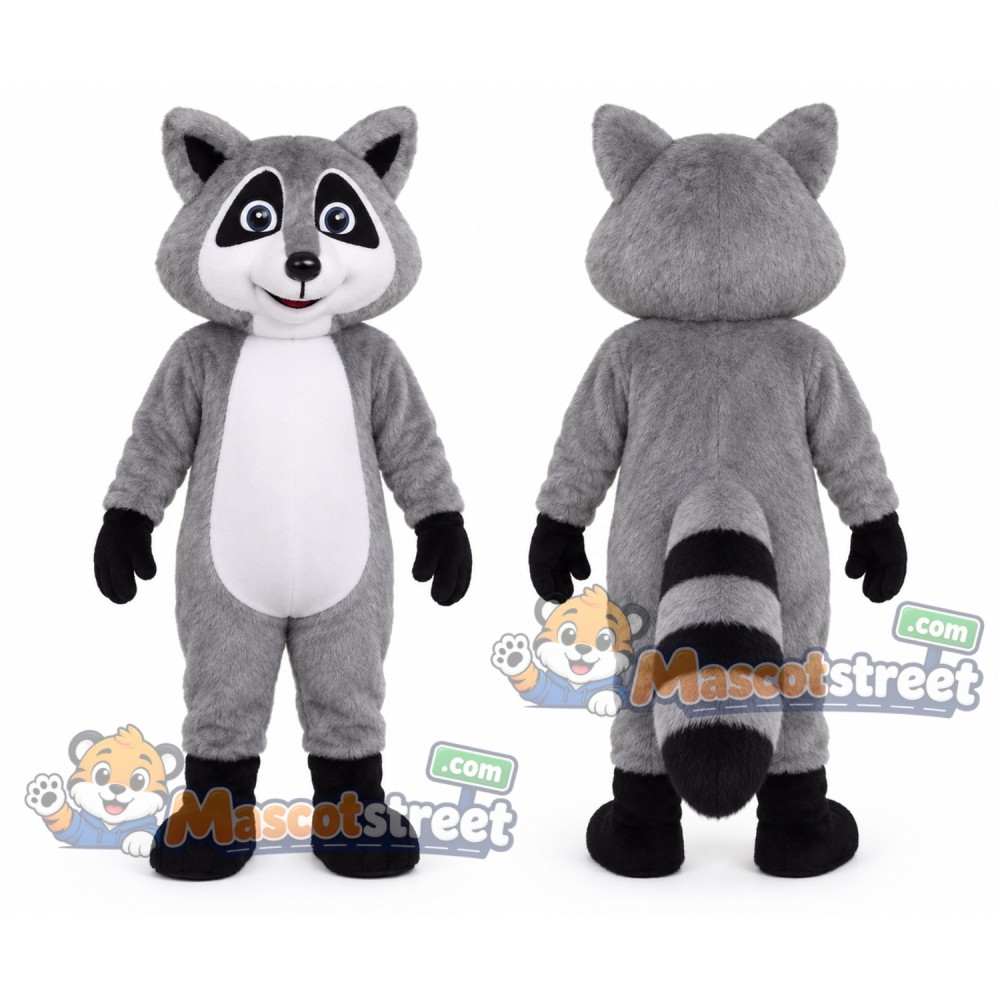 Gray Raccoon Mascot Costume Gray Raccoon Mascot Costume