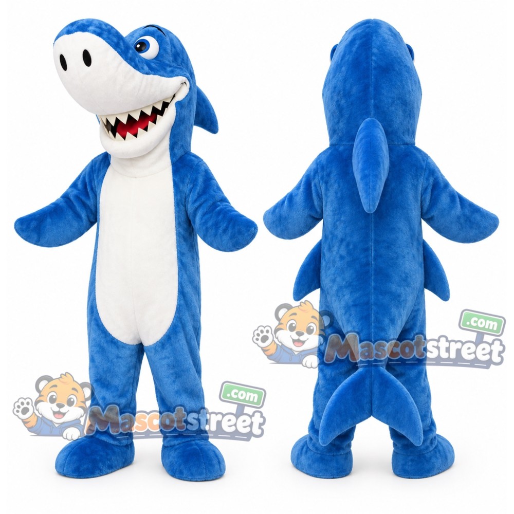 Blue Shark Mascot Costume