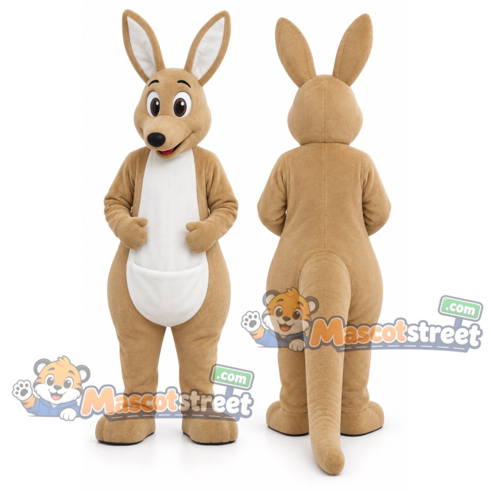 Tan Kangaroo Mascot Costume Tan Kangaroo Mascot Costume