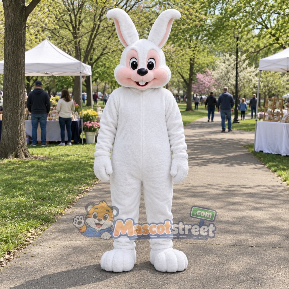 White Rabbit Mascot Costume White Rabbit Mascot Costume