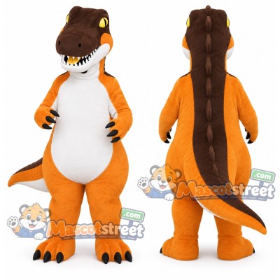 Orange Tyrannosaurus Mascot Costume