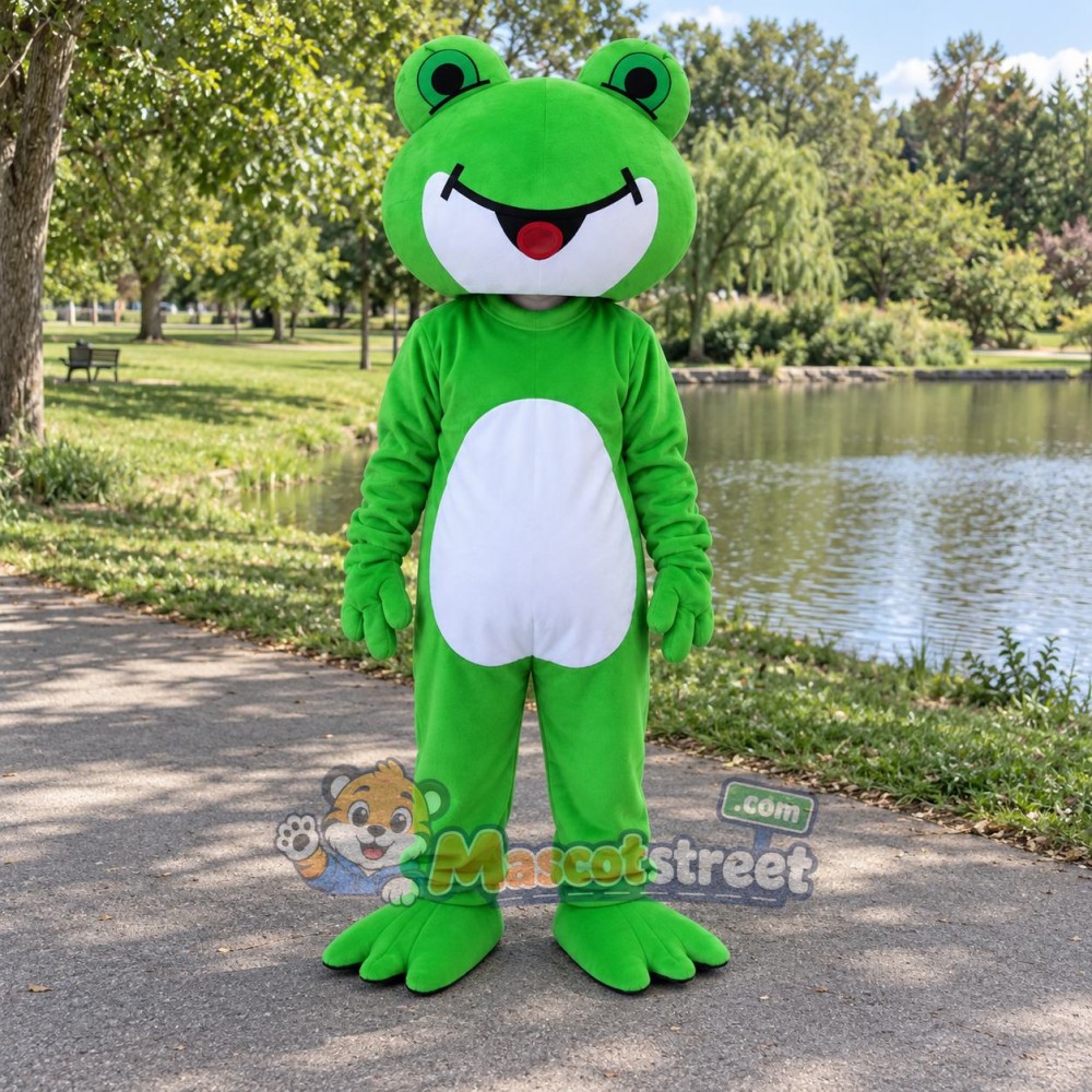 Green Frog Mascot Costume Green Frog Mascot Costume