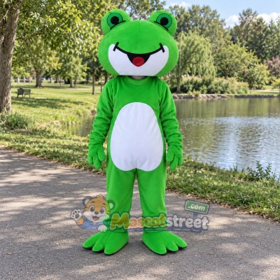 Green Frog Mascot Costume Green Frog Mascot Costume