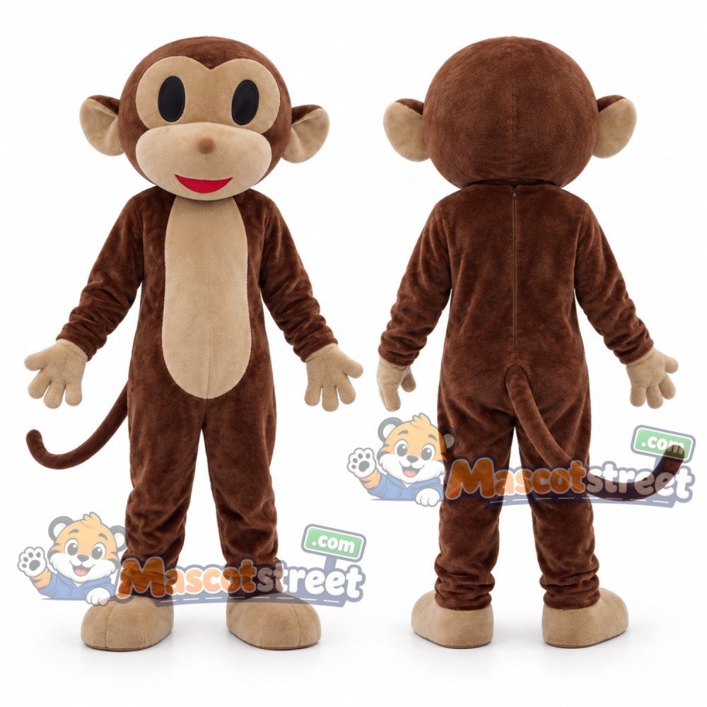 Brown Monkey Mascot Costume Brown Monkey Mascot Costume