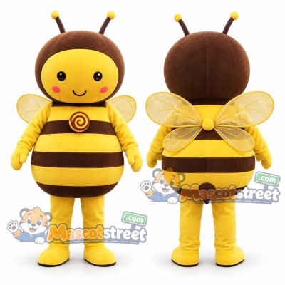 Yellow and Brown Bee Mascot Costume Yellow and Brown Bee Mascot Costume