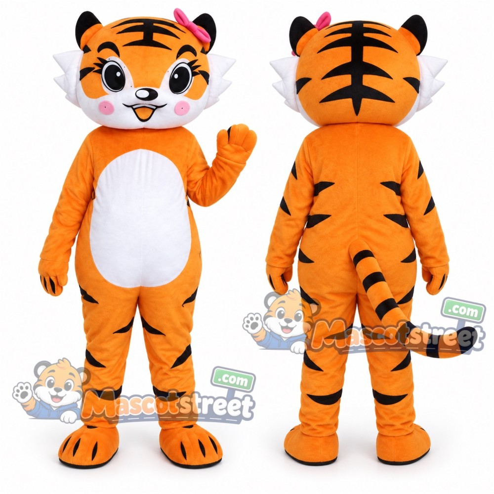 Orange Tiger Mascot Costume Orange Tiger Mascot Costume