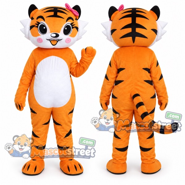 Orange Tiger Mascot Costume