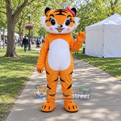 Orange Tiger Mascot Costume