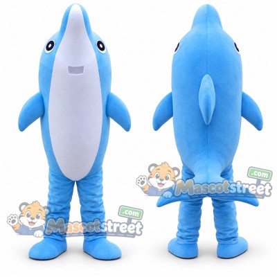 Blue Dolphin Mascot Costume Blue Dolphin Mascot Costume