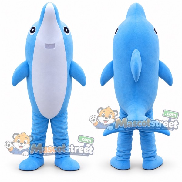Blue Dolphin Mascot Costume