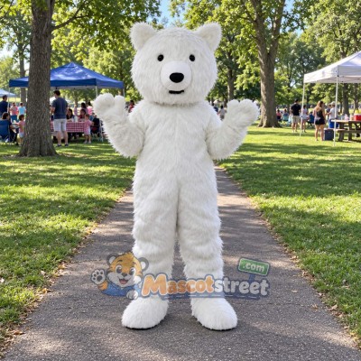White Polar Bear Mascot Costume White Polar Bear Mascot Costume