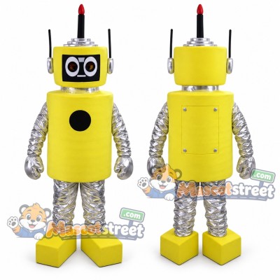Yellow Robot Mascot Costume Yellow Robot Mascot Costume