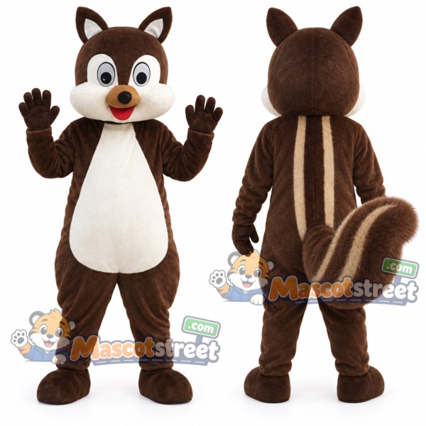 Brown Chipmunk Mascot Costume