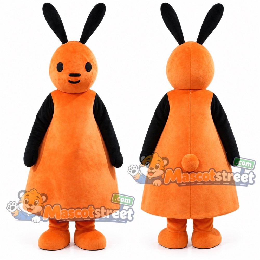Orange Rabbit Mascot Costume Orange Rabbit Mascot Costume