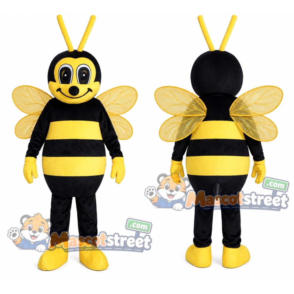 Yellow and Black Bee Mascot Costume Yellow and Black Bee Mascot Costume