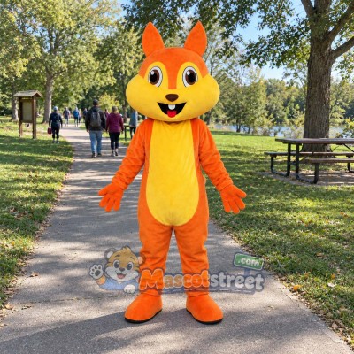 Orange Squirrel Mascot Costume Orange Squirrel Mascot Costume