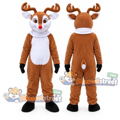 Brown Reindeer Mascot Costume Brown Reindeer Mascot Costume