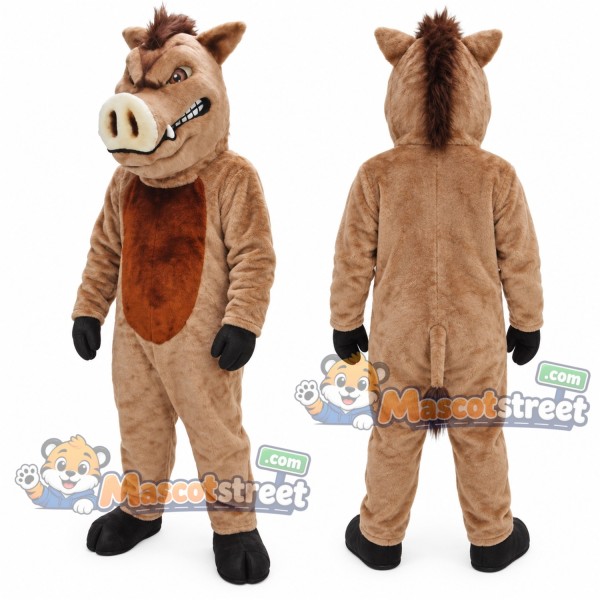 Brown Boar Mascot Costume