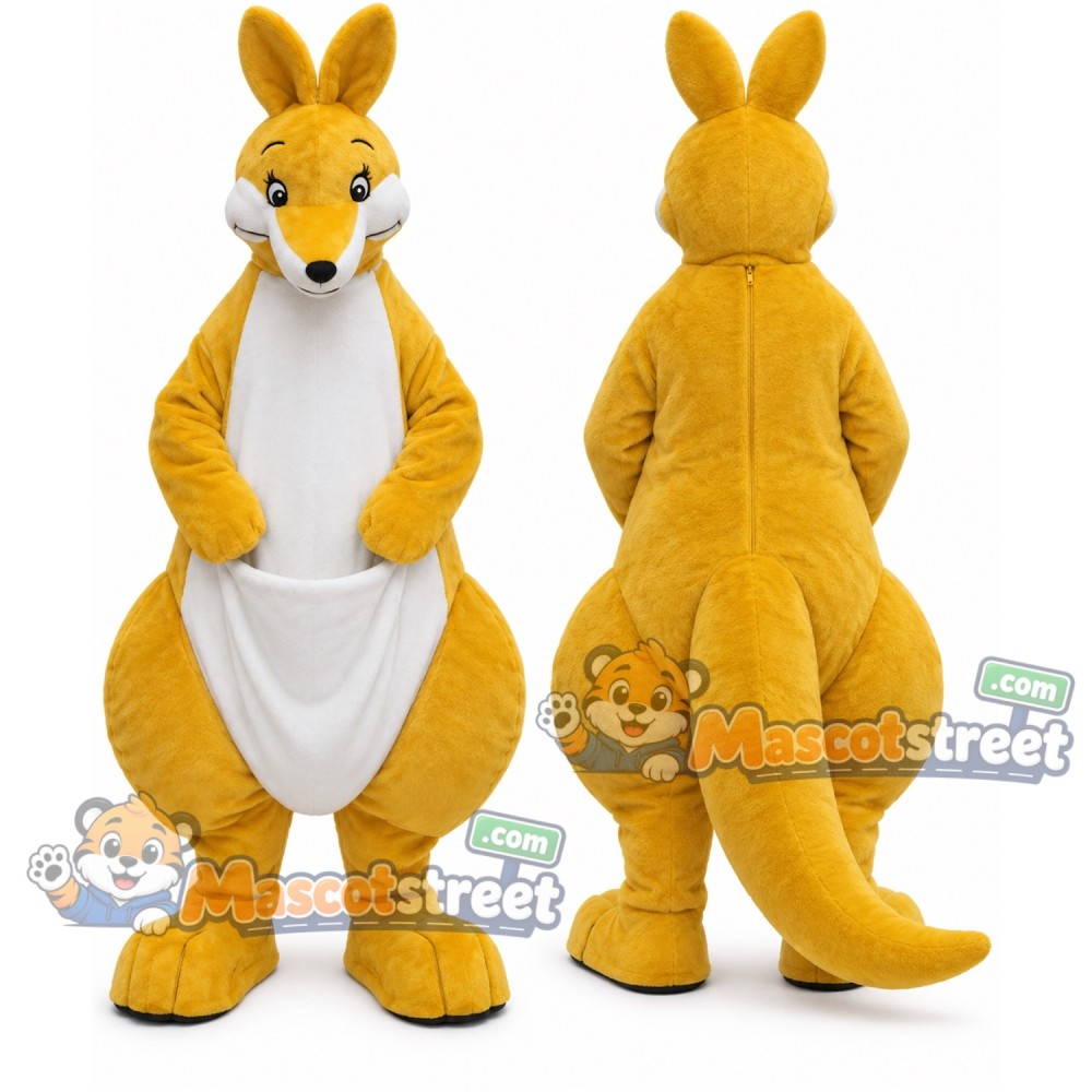 Yellow Kangaroo Mascot Costume