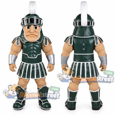 Spartan Warrior Mascot Costume with Green Armor and Helmet Spartan Warrior Mascot Costume with Green Armor and Helmet