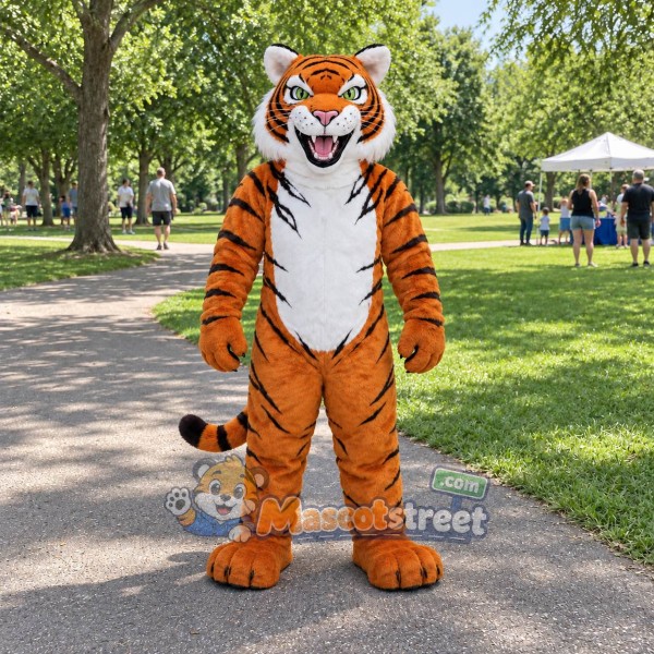 Orange Tiger Mascot Costume