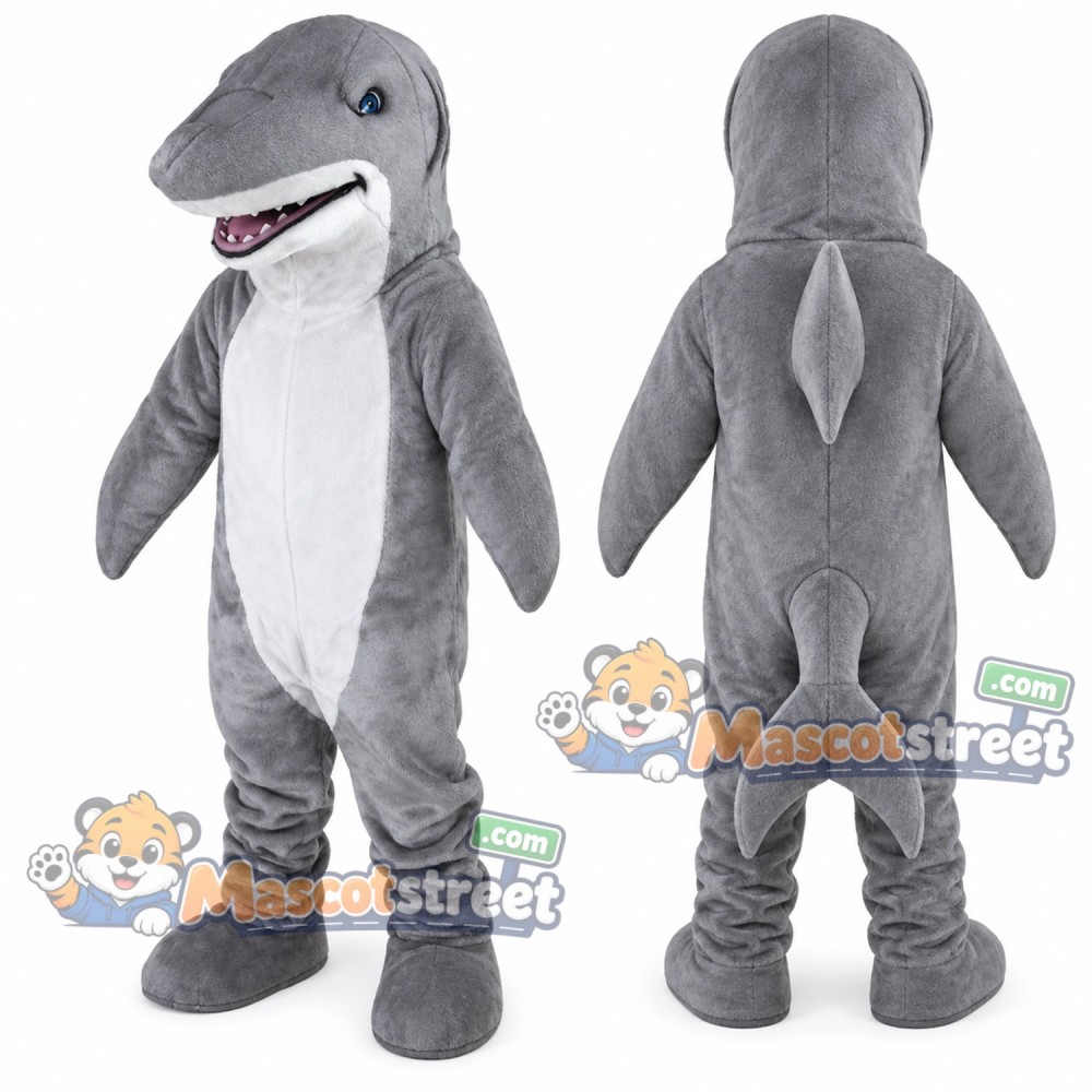 Gray Shark Mascot Costume Gray Shark Mascot Costume