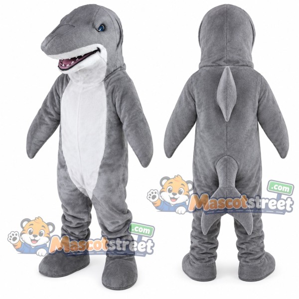 Gray Shark Mascot Costume