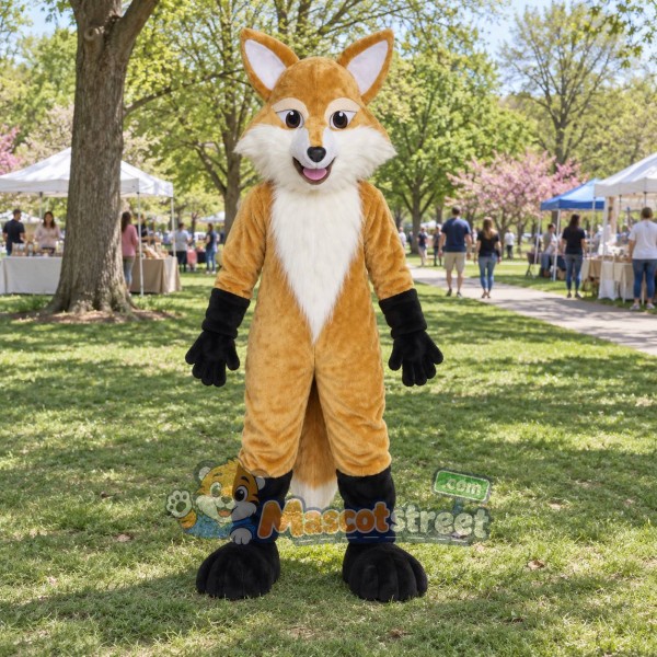 Tan Fox Mascot Costume