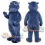 Blue Hippopotamus Mascot Costume