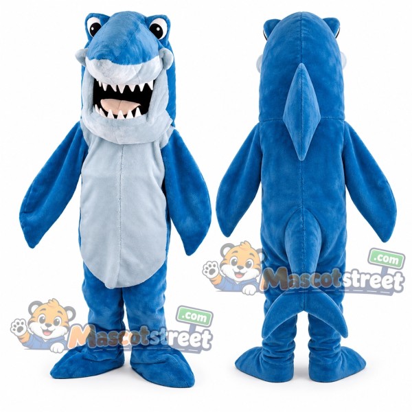 Blue Shark Mascot Costume