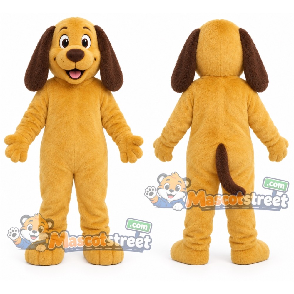 Yellow Dog Mascot Costume Yellow Dog Mascot Costume