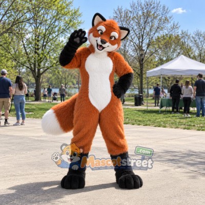 Orange Fox Mascot Costume