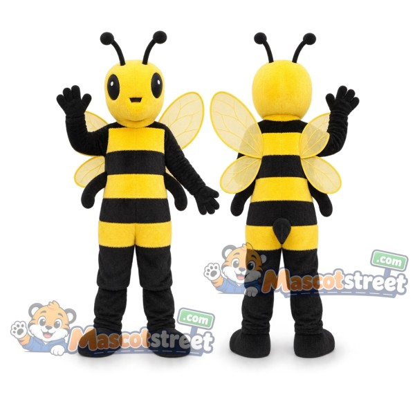 Yellow and Black Bee Mascot Costume
