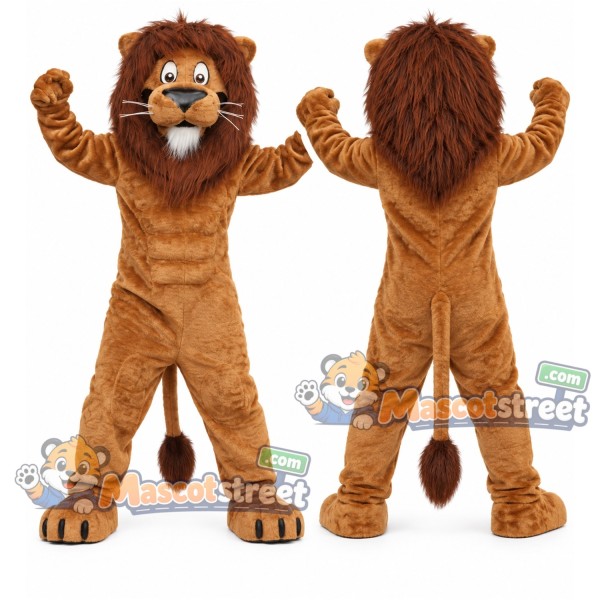 Brown Lion Mascot Costume