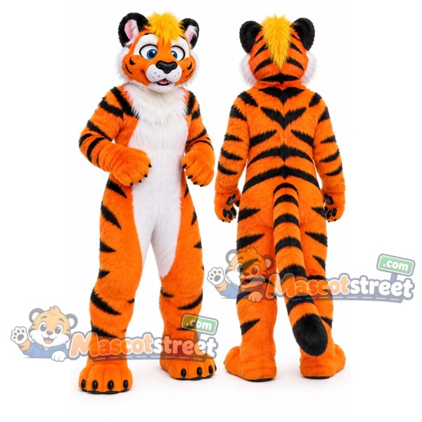 Orange Tiger Mascot Costume