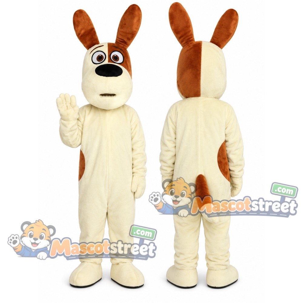 Cream and Brown Dog Mascot Costume Cream and Brown Dog Mascot Costume