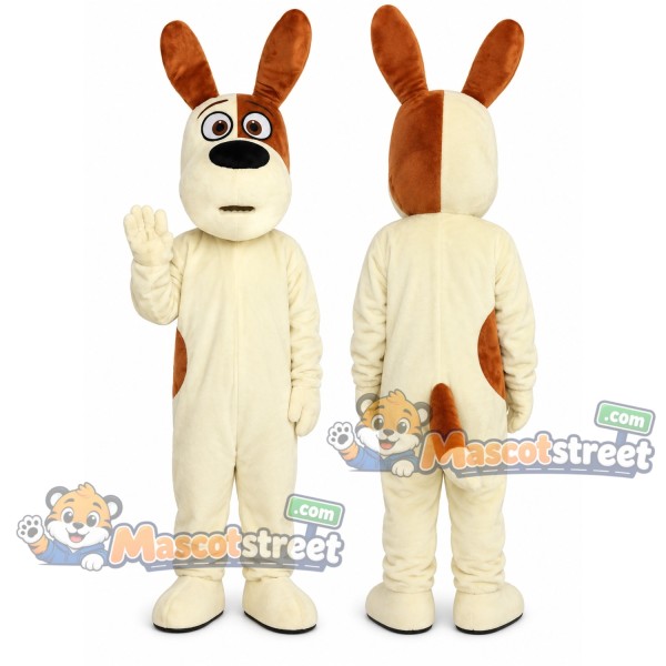 Cream and Brown Dog Mascot Costume