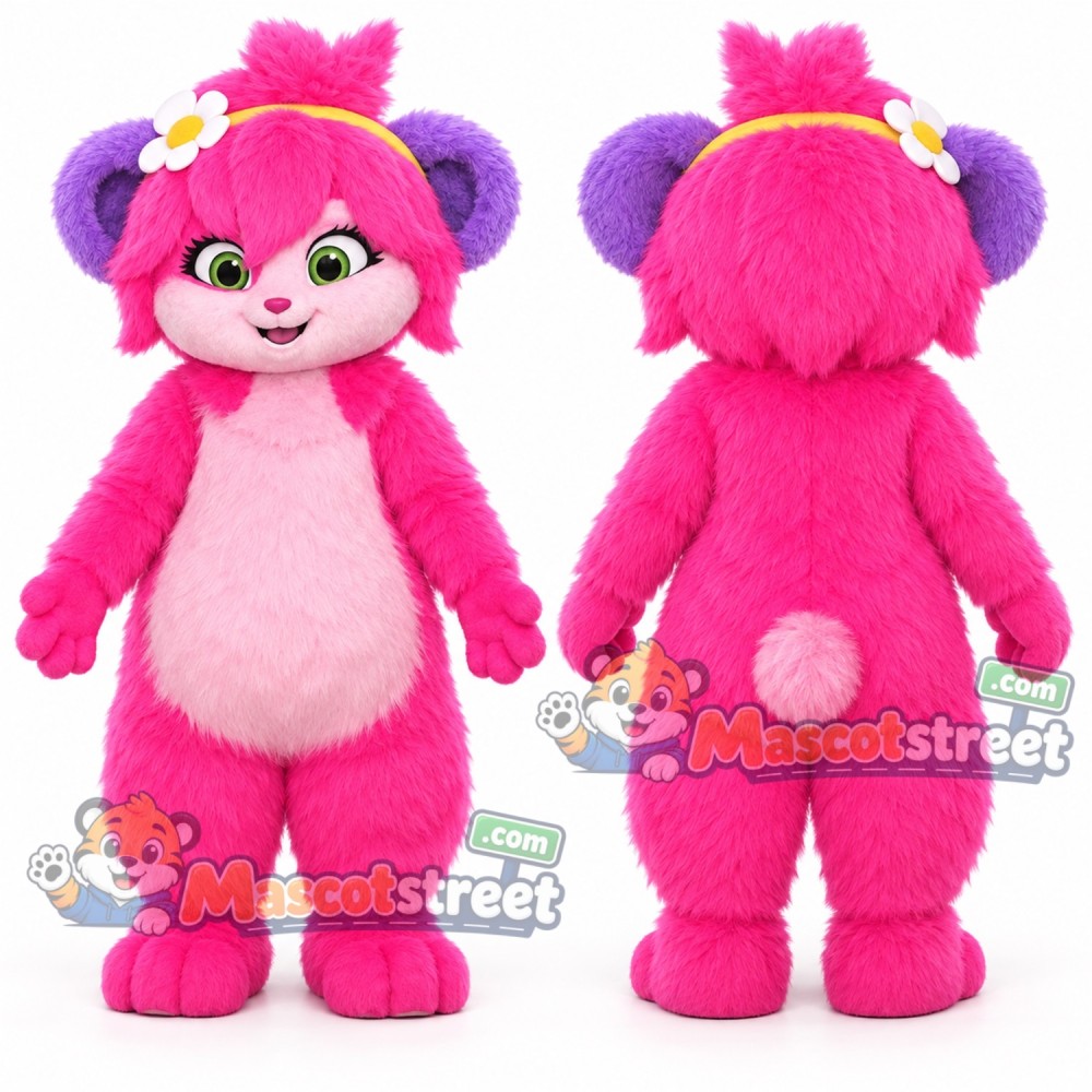 Pink Bear Mascot Costume Pink Bear Mascot Costume