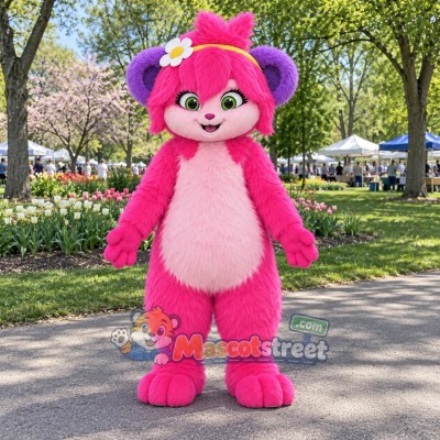 Pink Bear Mascot Costume Pink Bear Mascot Costume
