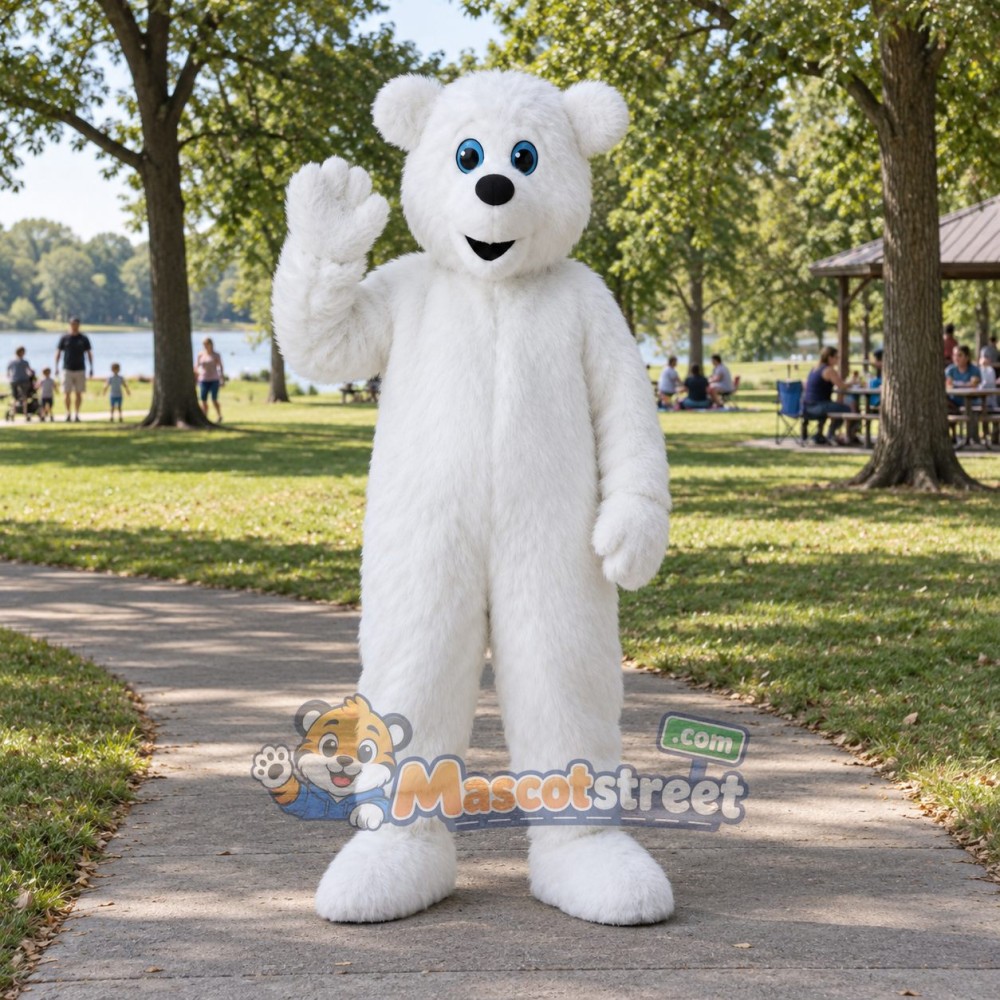 White Polar Bear Mascot Costume White Polar Bear Mascot Costume