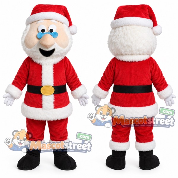 Santa Claus Mascot Costume with Santa Suit and Hat
