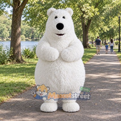 White Polar Bear Mascot Costume
