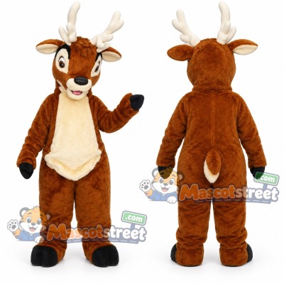 Brown Reindeer Mascot Costume Brown Reindeer Mascot Costume