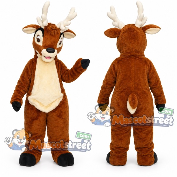 Brown Reindeer Mascot Costume