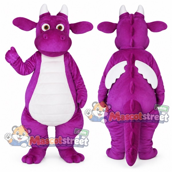 Purple Dragon Mascot Costume