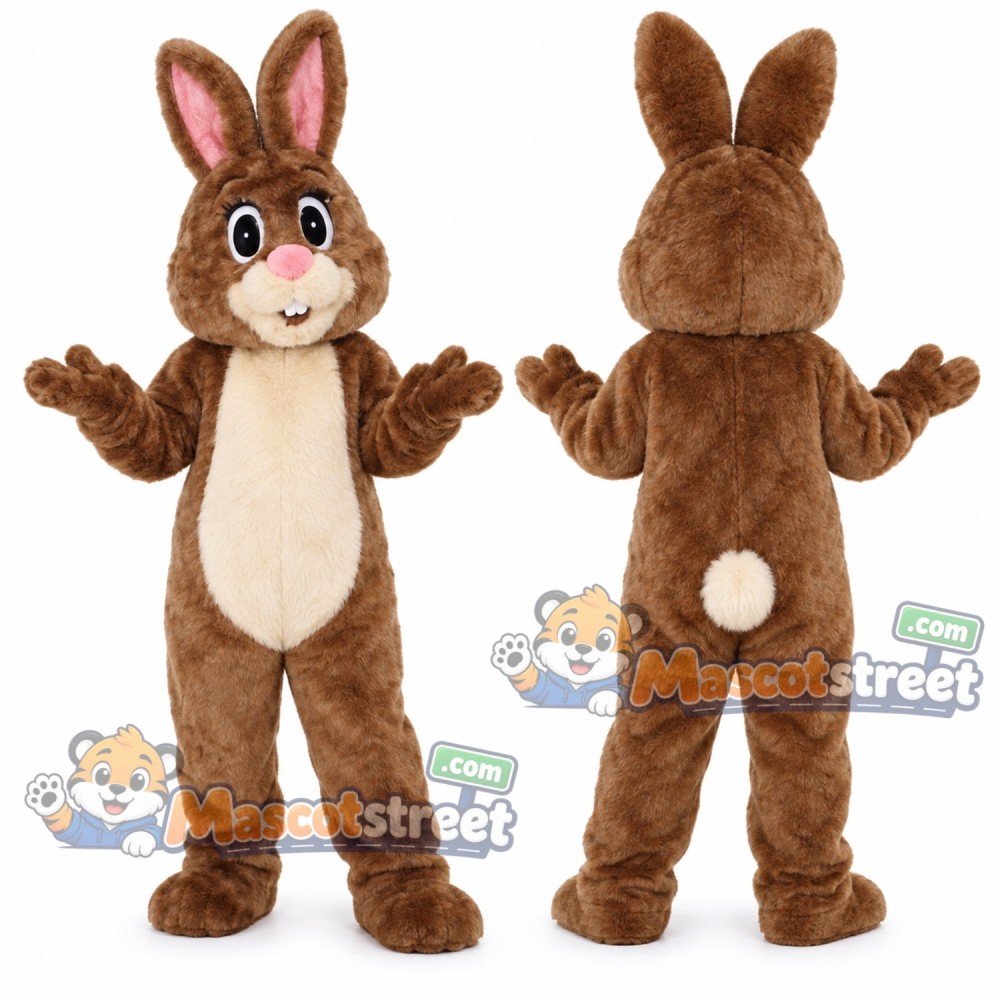 Brown Rabbit Mascot Costume Brown Rabbit Mascot Costume