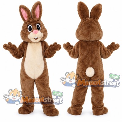 Brown Rabbit Mascot Costume Brown Rabbit Mascot Costume